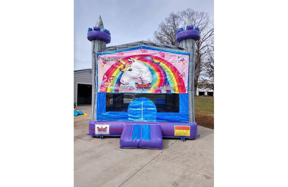 Image 7 of Themed Purple/Grey Modular Castle Bounce House