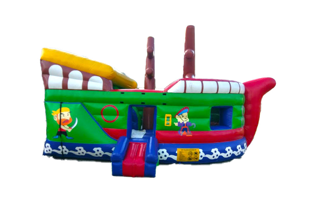 Image 1 of Pirate Ship Bounce House/Slide Combo