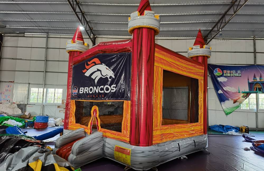 Image 2 of Themed Red Orange Bounce House