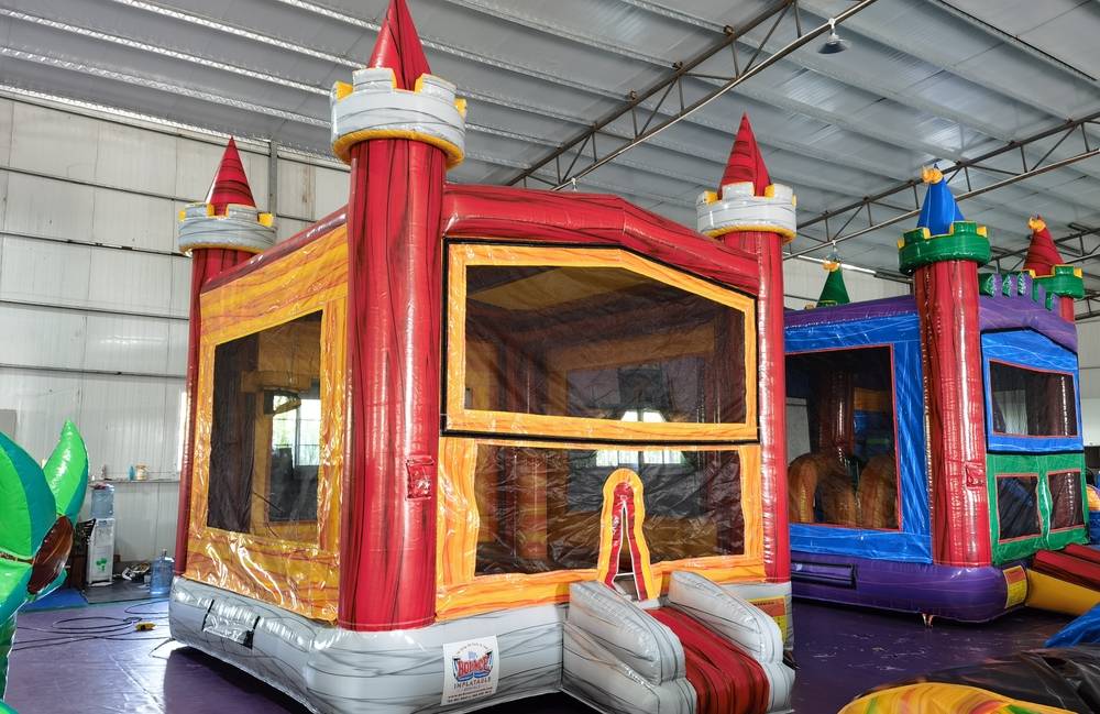 Image 5 of Themed Red Orange Bounce House