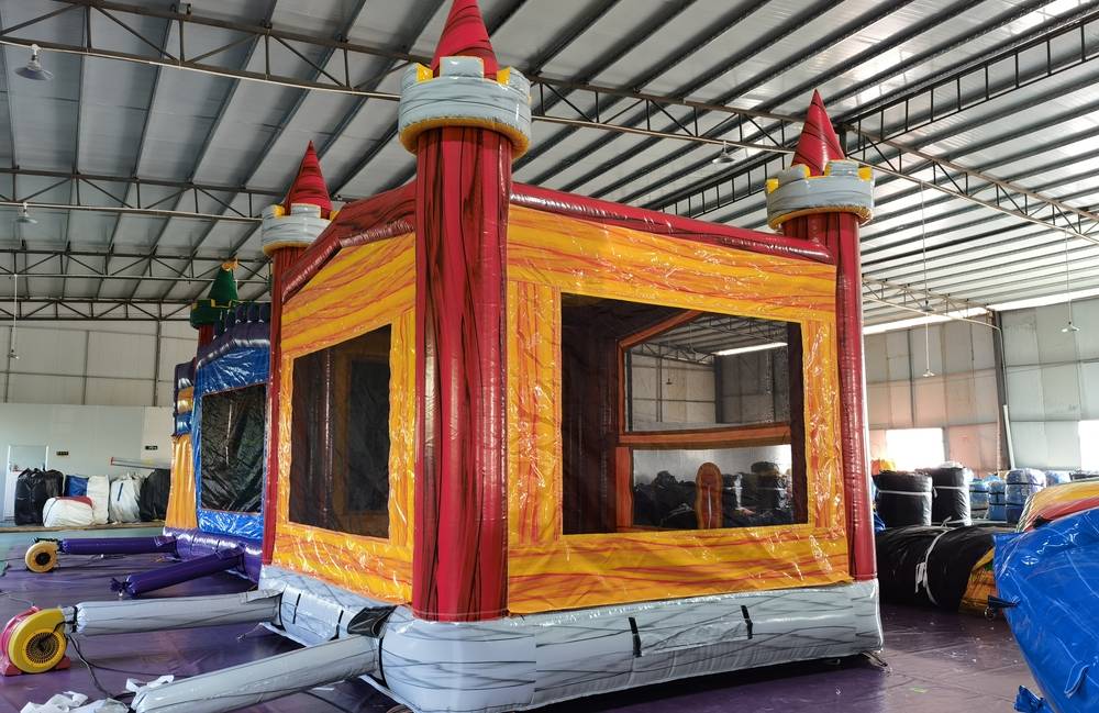 Image 6 of Themed Red Orange Bounce House