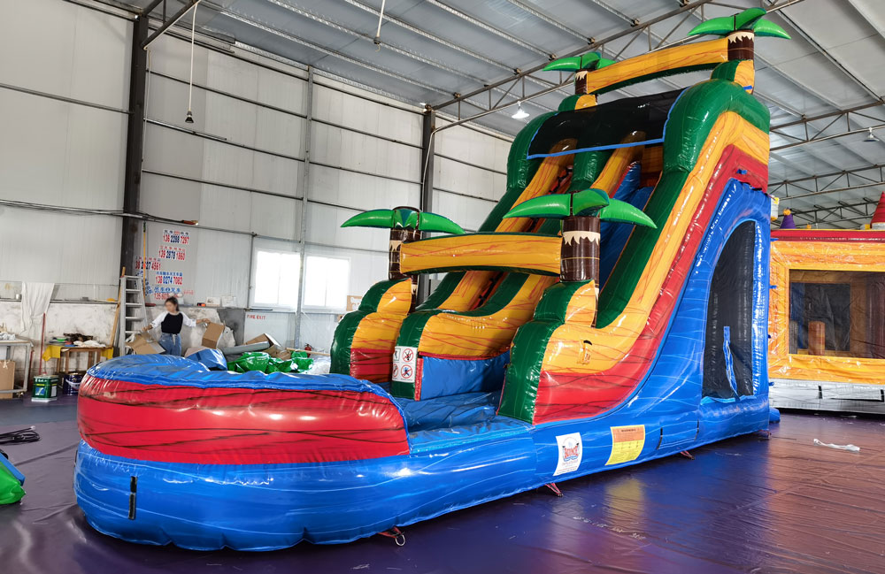 Image 1 of 20ft Single Lane Slide with Bounce House