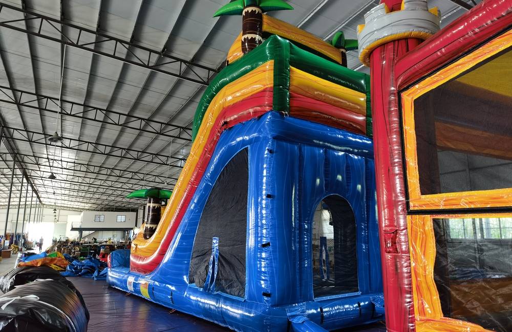 Image 8 of 20ft Single Lane Slide with Bounce House