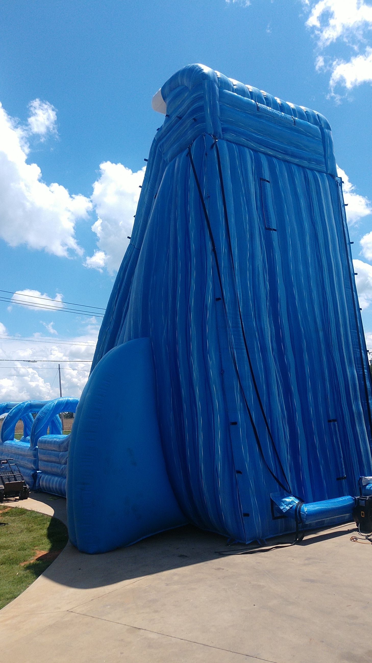 33ft Blazing Blue Mega Slide | Mr. Bounce Inflatable Rentals