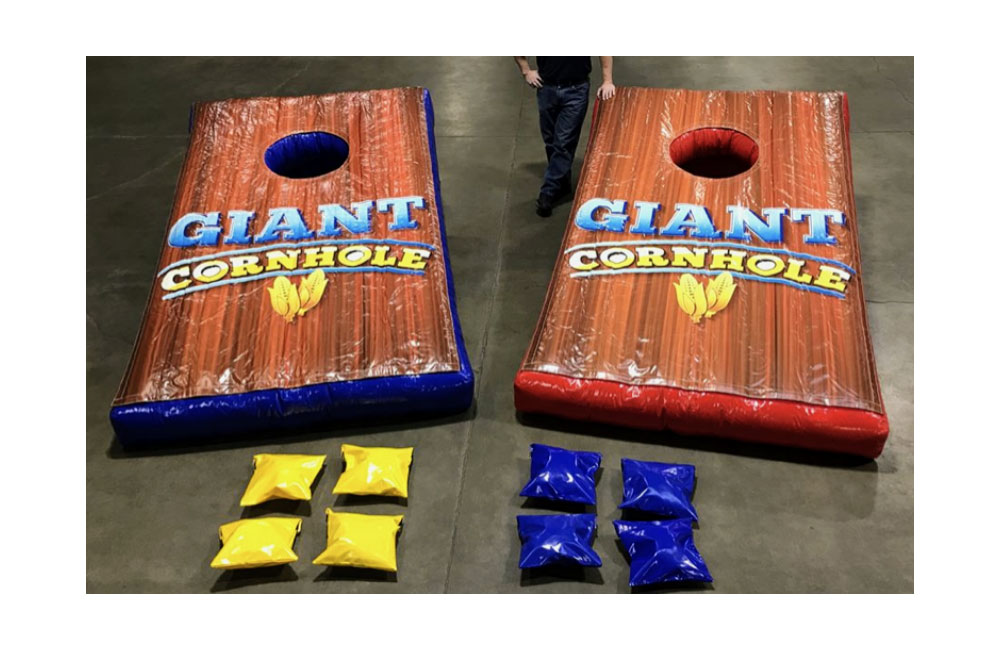 Image 1 of Giant Inflatable Cornhole Game