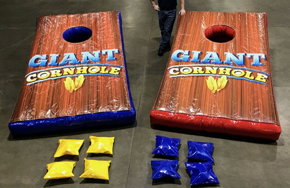Image 2 of Giant Inflatable Cornhole Game