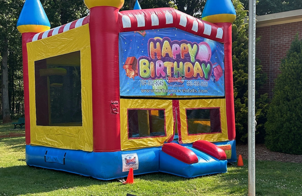 Image 3 of Themed Red/Blue Bounce House