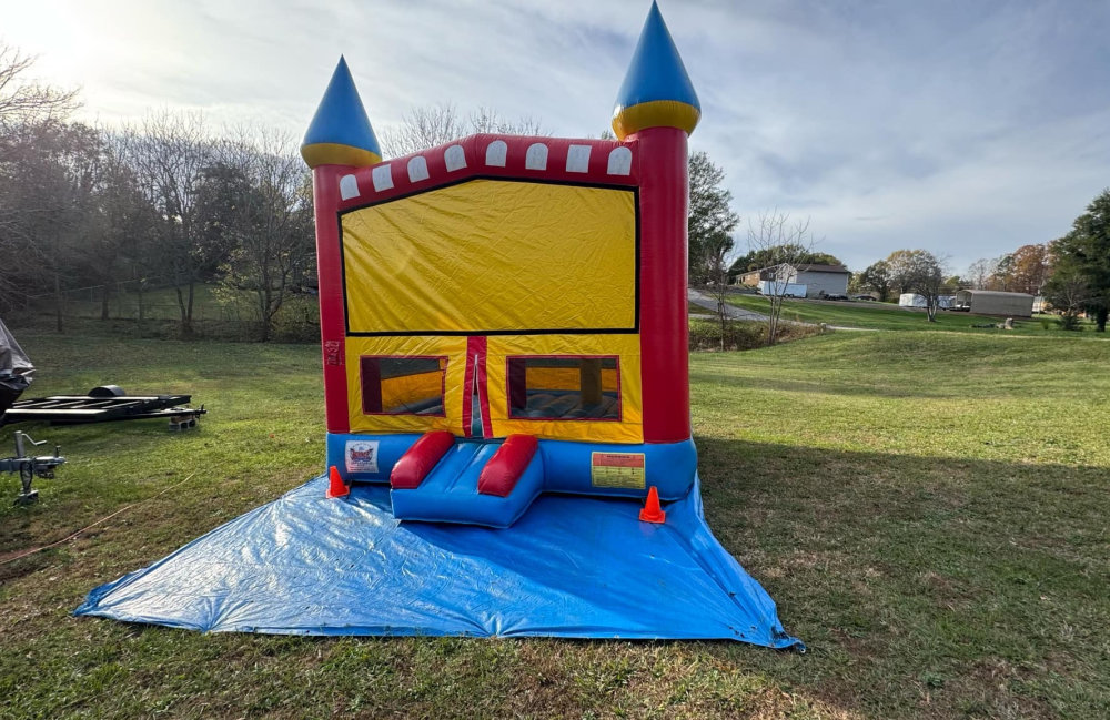 Image 10 of Themed Red/Blue Bounce House