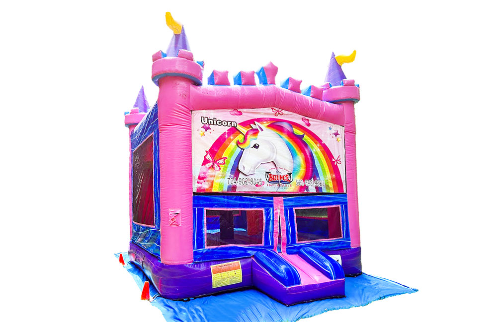 Image 1 of Themed Pink/Purple Bounce House