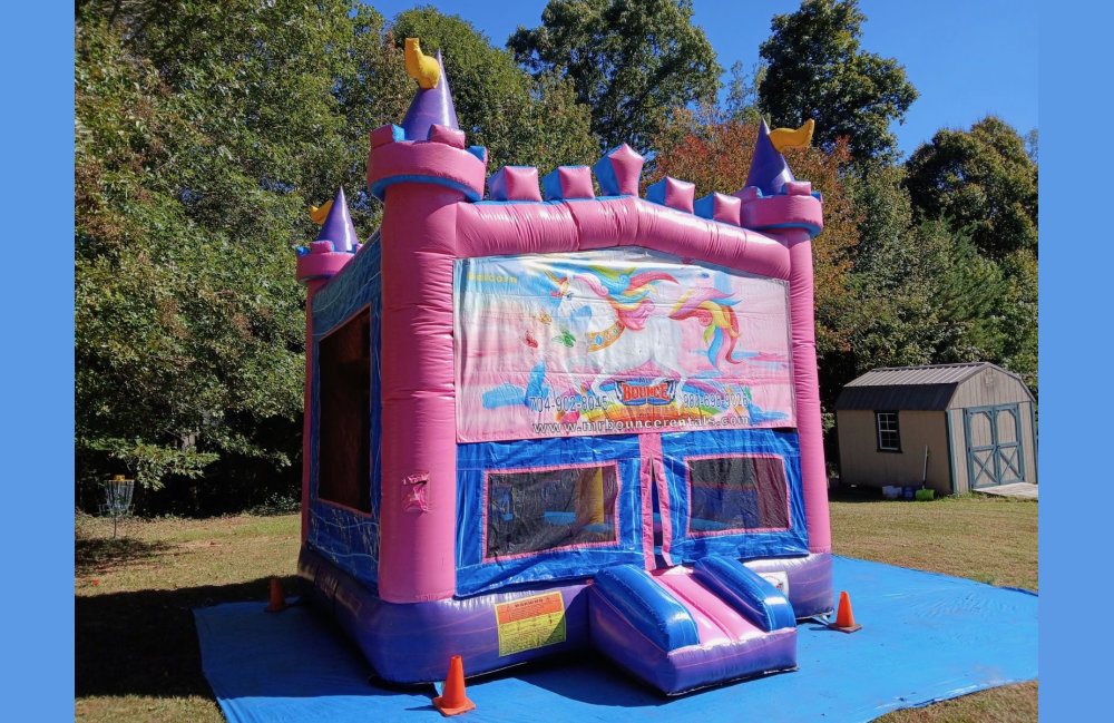 Image 4 of Themed Pink/Purple Bounce House