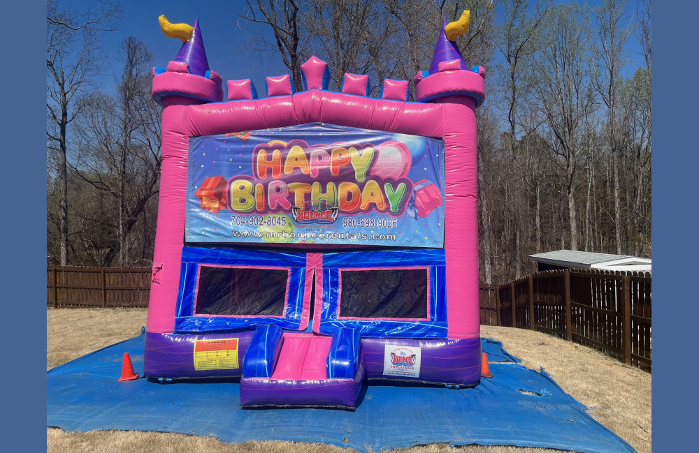 Image 5 of Themed Pink/Purple Bounce House
