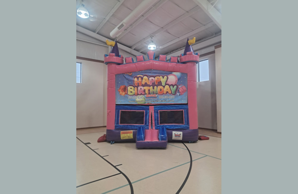 Image 9 of Themed Pink/Purple Bounce House
