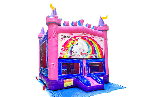 Image 2 of Themed Pink/Purple Bounce House
