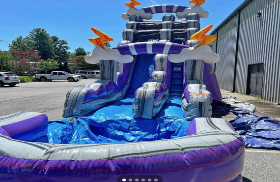 Image 2 of 20ft Purple Thunder Single Lane Slide