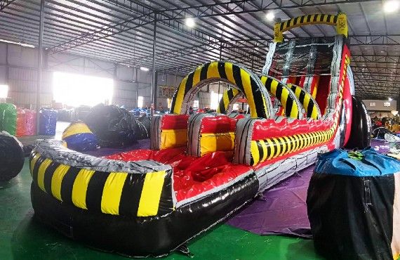 24ft Red Fury Double Lane Slide